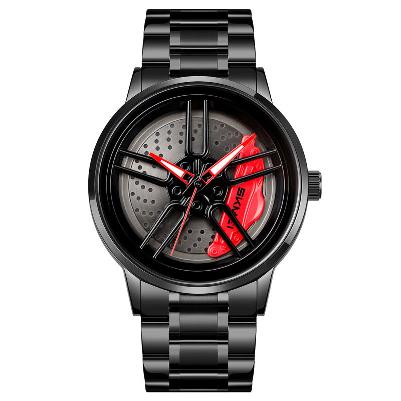 Men Watch With Wheel Hub Design