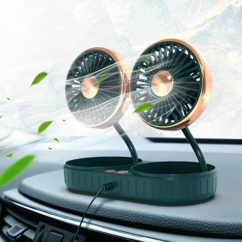 Double-Headed Hose Small Fan Usb Car Interior