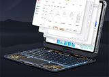 360 Swivel Keyboard Clear Case For IPad