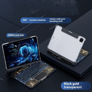 360 Swivel Keyboard Clear Case For IPad