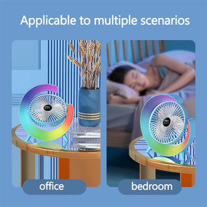 New Bright Night Light Charging Fan