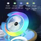 New Bright Night Light Charging Fan