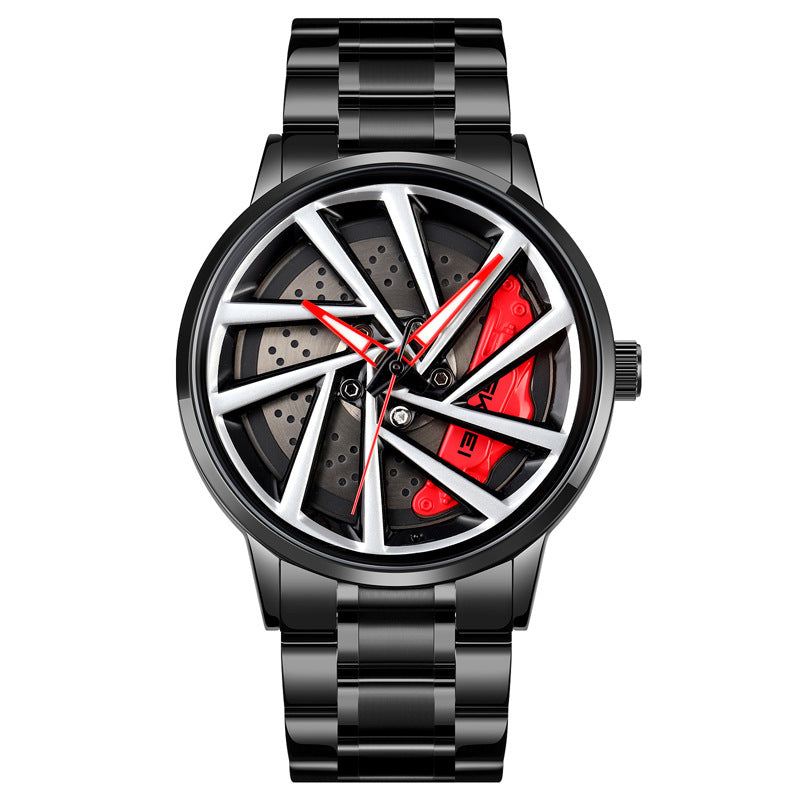 Men Watch With Wheel Hub Design
