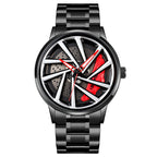 Men Watch With Wheel Hub Design