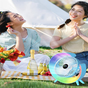 New Bright Night Light Charging Fan