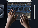 360 Swivel Keyboard Clear Case For IPad