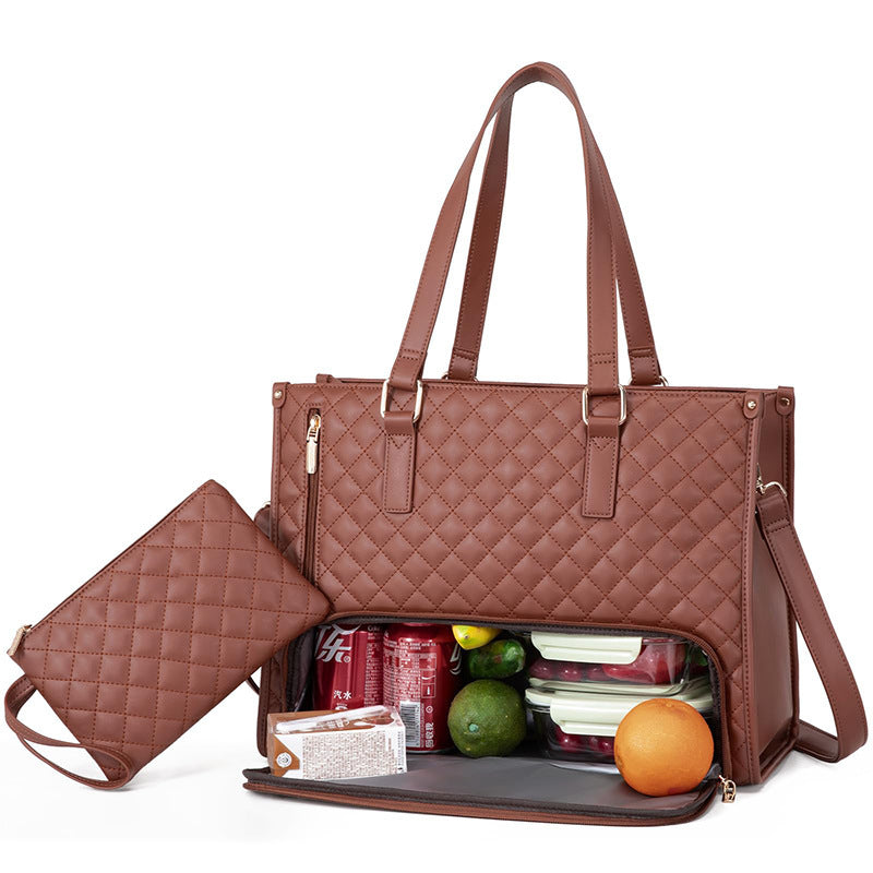 Fashionable Bag Women's Lunch Box Leak-proof Large Capacity Handbag With Purse