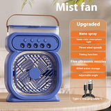 3 In 1 Portable LED Night Lights 3 Speeds Humidifier Fan