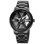Men Watch With Wheel Hub Design