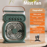 3 In 1 Portable LED Night Lights 3 Speeds Humidifier Fan