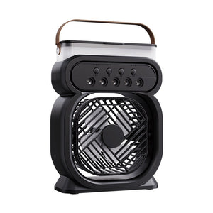 3 In 1 Portable LED Night Lights 3 Speeds Humidifier Fan